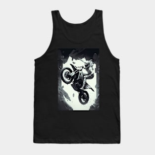 Dirt bike rider - hands off  w/ grey and white Tank Top